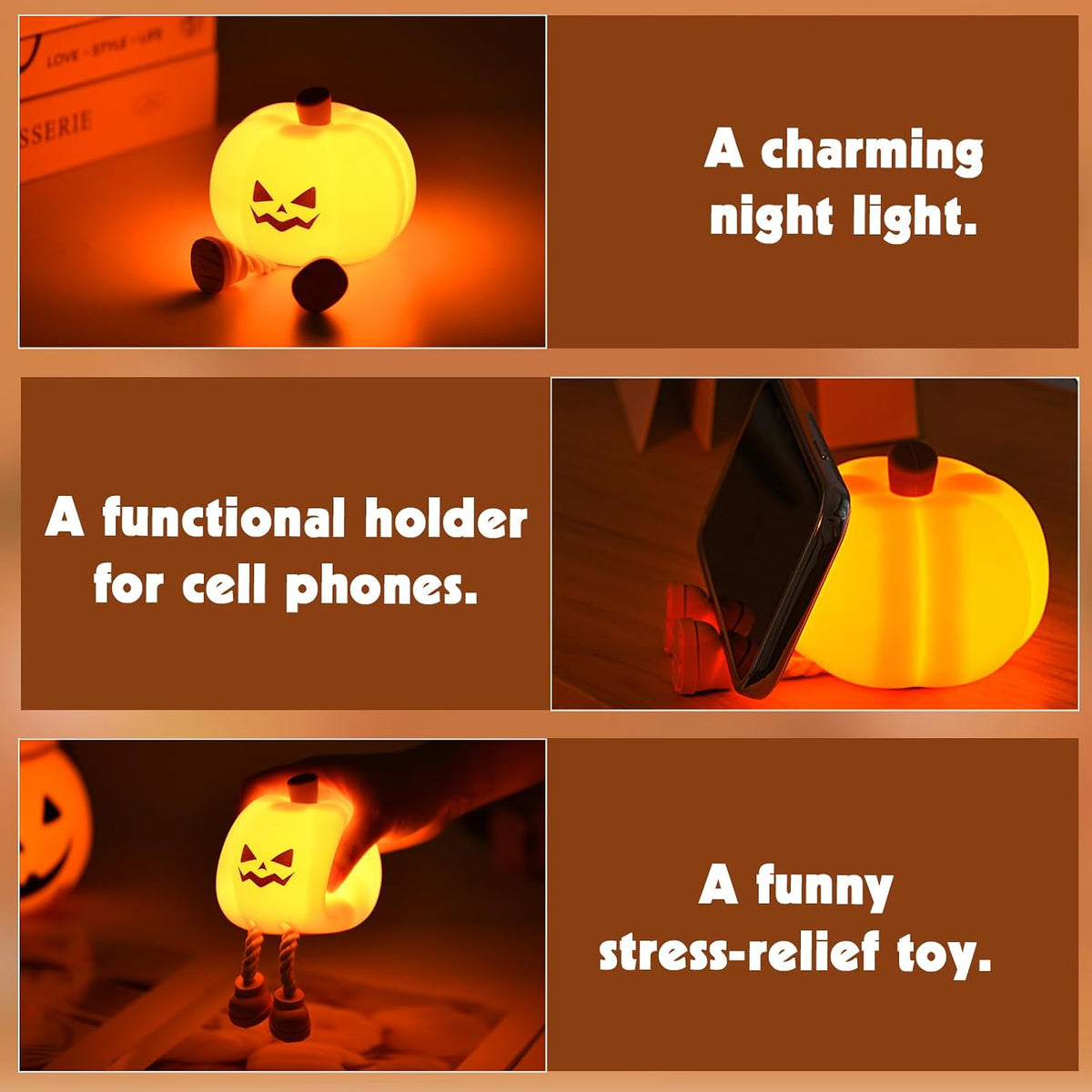 Pumpkin Night Light for Halloween Decorations (Halloween) · 4