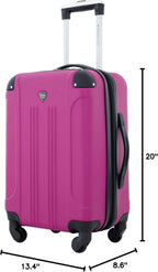 Travelers Club Hardside Carry-On Suitcase – 1-Piece (22" Carry-On), Fuchsia – Fuchsia / 1-Piece (22" Carry-On) – product detail