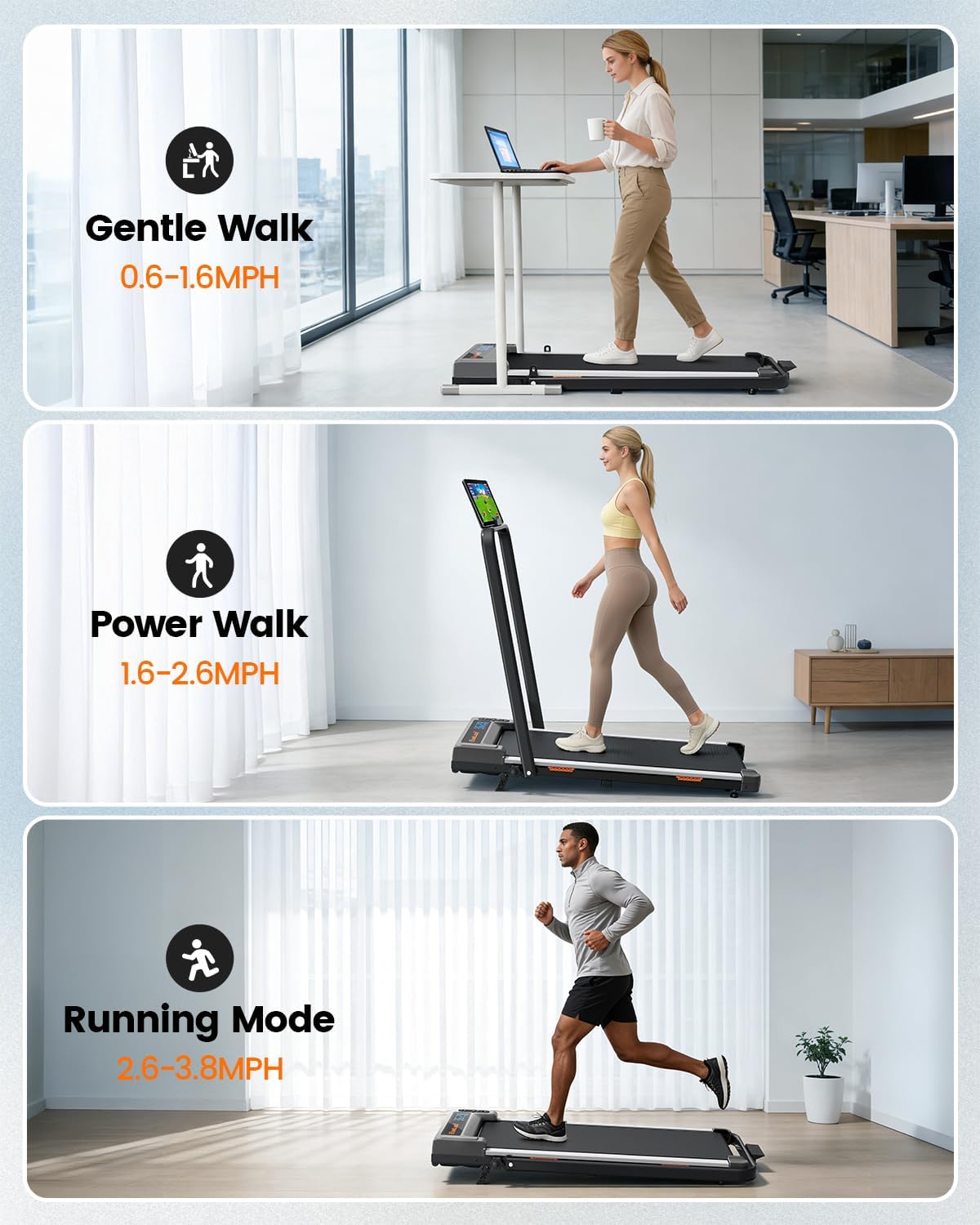 Elseluck Walking Treadmill – black – product detail