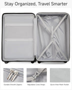LUGGEX Suitcase – Checked-Large 28-Inch, Navy – Navy / Checked-Large 28-Inch – product detail