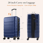 Sweetcrispy T-2LG-20BU-1 Carry-On Suitcase – 20 Inch, Blue – Blue / 20 Inch – product detail