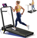 YPOO M4138L Walking Treadmill – Dark Black