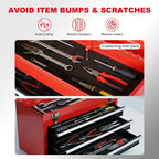 BIG RED ANTBD133-RBR 20.5-Inch 3-Drawer Steel Tool Box – 20.5 in, Black/Red – Black/Red / 20.5 in – product detail
