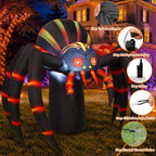COMIN 7-Foot Halloween Striped Spider Inflatable – Orange – product detail