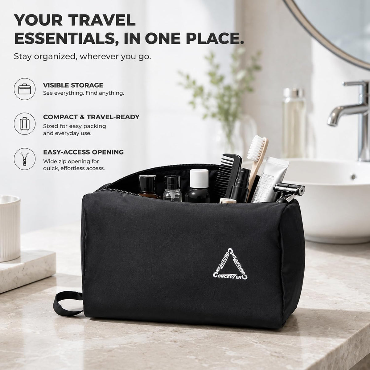 CONCEPTEN C5 Hardside Luggage Set – Black – product detail