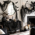 Qtisky 5-Piece Halloween Gauze Decorating Cloth Set – 72 x 30 inches, black – black / 72 x 30 inches – product detail