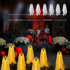 Betrihyes 6-Pack Solar Halloween Ghost Path Lights