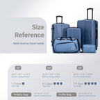 CONCEPTEN C3-ABS5PCS-BU Hardside Luggage Set – 5PCS, Blue – Blue / 5PCS – product detail