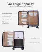 LOVEVOOK VYUB5188LK30M-T2 Hardside Carry-On Suitcase – 20 inch, Blue – Blue / 20 inch – product detail