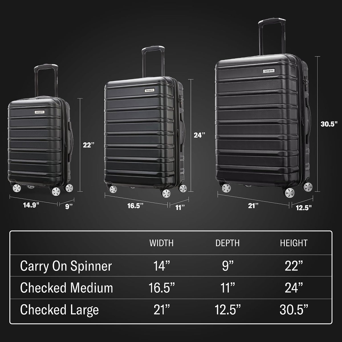 Samsonite 138453-2982 Hardside Suitcase – Checked-Medium Spinner, Purple – Purple / Checked-Medium Spinner – product detail