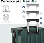 Eeeza WZQHK-FT Hardside Luggage Set – 5 Piece Sets (20/24/28/DB/TB), DarkGreen – DarkGreen / 5 Piece Sets (20/24/28/DB/TB) – product detail