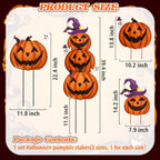 FloraSea 3-Piece Stackable Halloween Pumpkin Yard Stake Set – Halloween – product detail