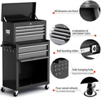 AIRAJ 327Black-tool chest 8-Drawer Rolling Tool Chest with Detachable Top – Black – product detail