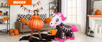 COMIN 69286 5-Foot Halloween Skeleton Unicorn Inflatable – Pink – product detail