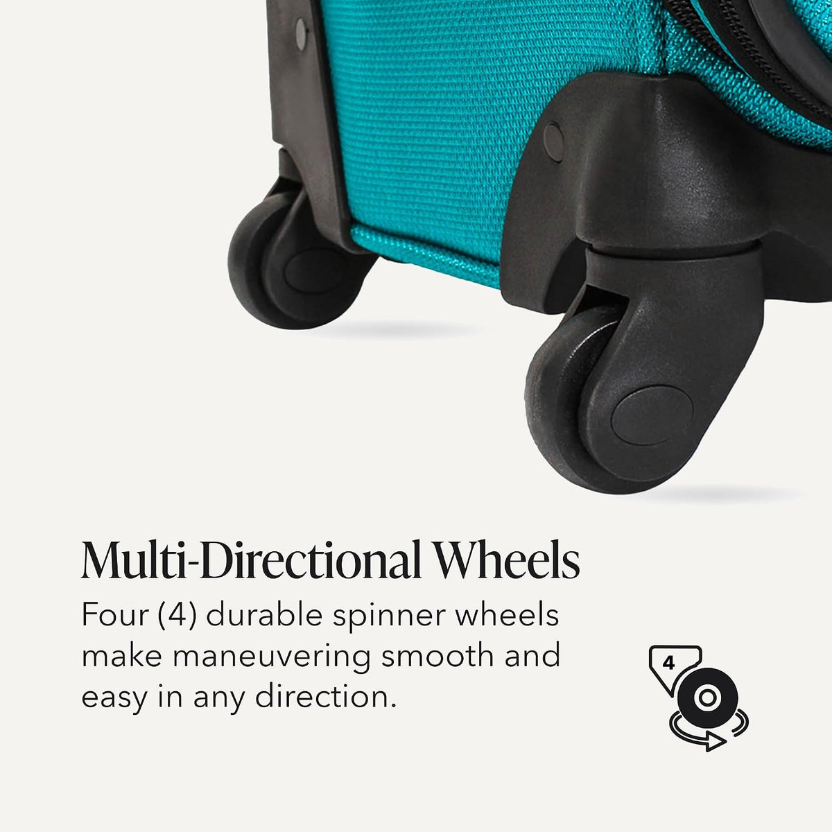 SwissGear Sion Expandable Softside Suitcase – Teal / Checked-Large 29-Inch – product detail