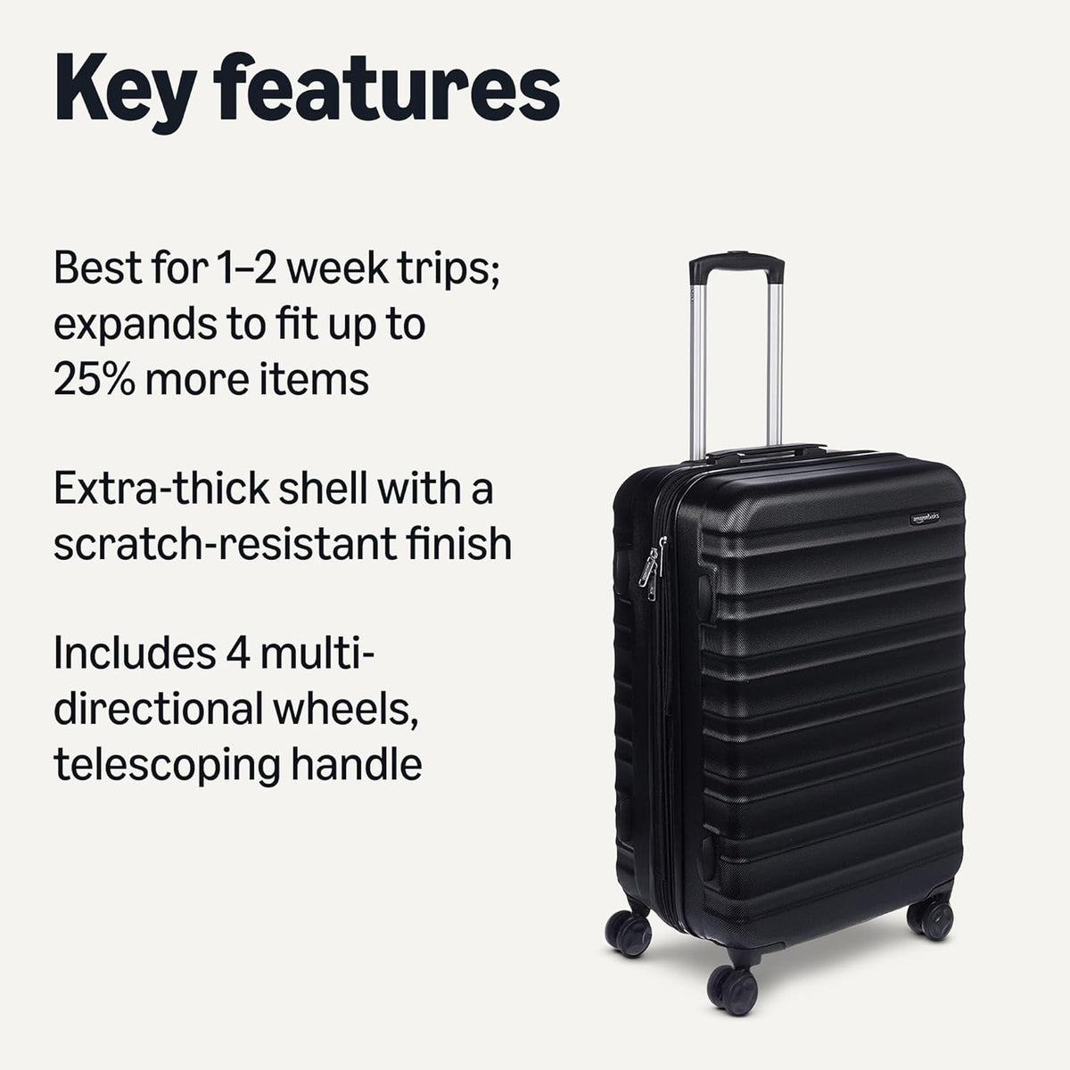 Amazon Basics Expandable Hardside Luggage, Multiple Sizes and Sets