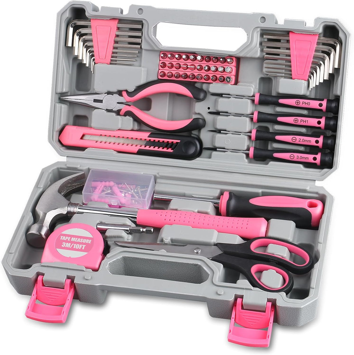 WINNER Household Hand Tool Kit — 150-Piece Pink or 156-Piece Ultimate