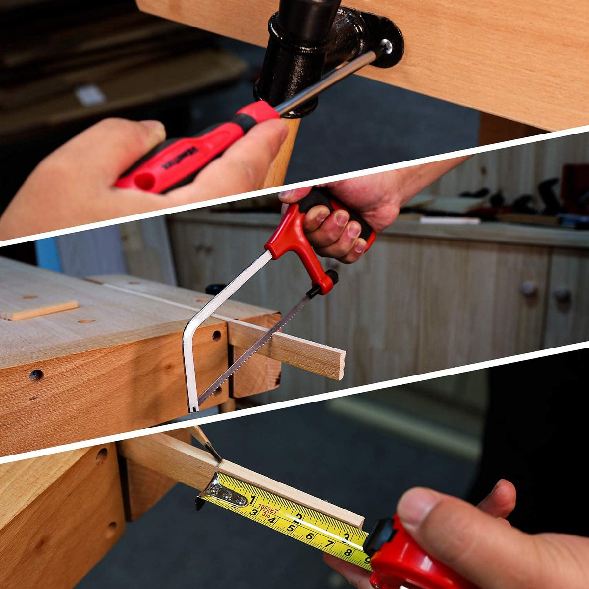 KingTool DS-HDT001 325-Piece Home Repair Tool Kit with Drawer Case – Red, Black – product detail