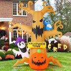GOOSH 69076 8-Foot Halloween Dead Tree & Owl & Ghost Inflatable – yellow – product detail