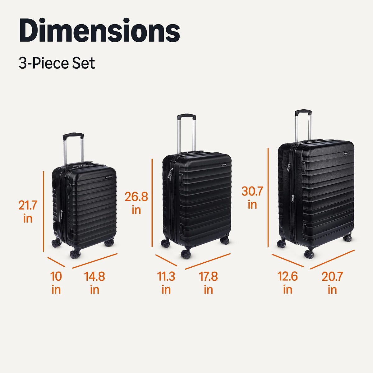 Amazon Basics Expandable Hardside Luggage, Multiple Sizes and Sets
