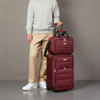 Amazon Basics NB23134-RD Softside Luggage Set – Carry-On 23-Inch, tote 15-Inch, Burgundy – product detail