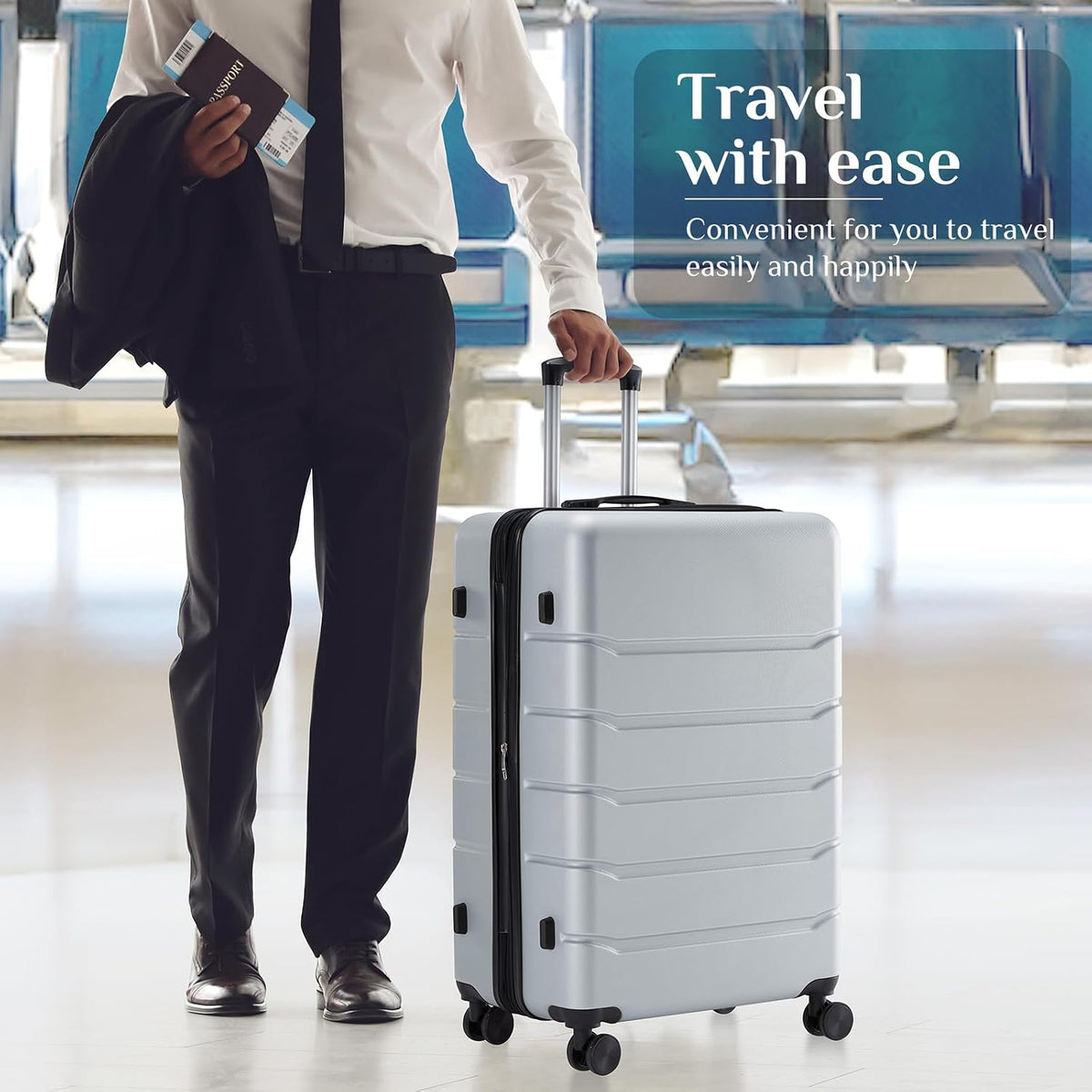 Sweetcrispy XLX-28LGY Suitcase – 28 Inch, Light Grey – Light Grey / 28 Inch – product detail