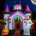 ZPISF Halloween Castle 12 ft 12-Foot Halloween Castle Archway Inflatable – Multicolor
