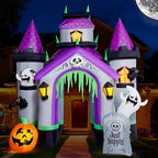 ZPISF Halloween Castle 12 ft 12-Foot Halloween Castle Archway Inflatable – Multicolor