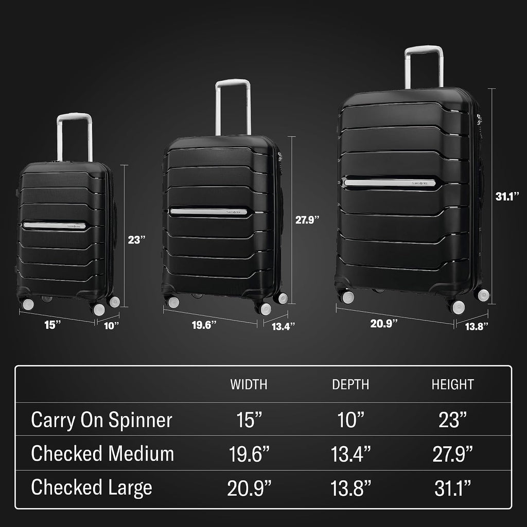Samsonite 78257-1041 Hardside Suitcase – Checked-Large Spinner, Black – Black / Checked-Large Spinner – product detail