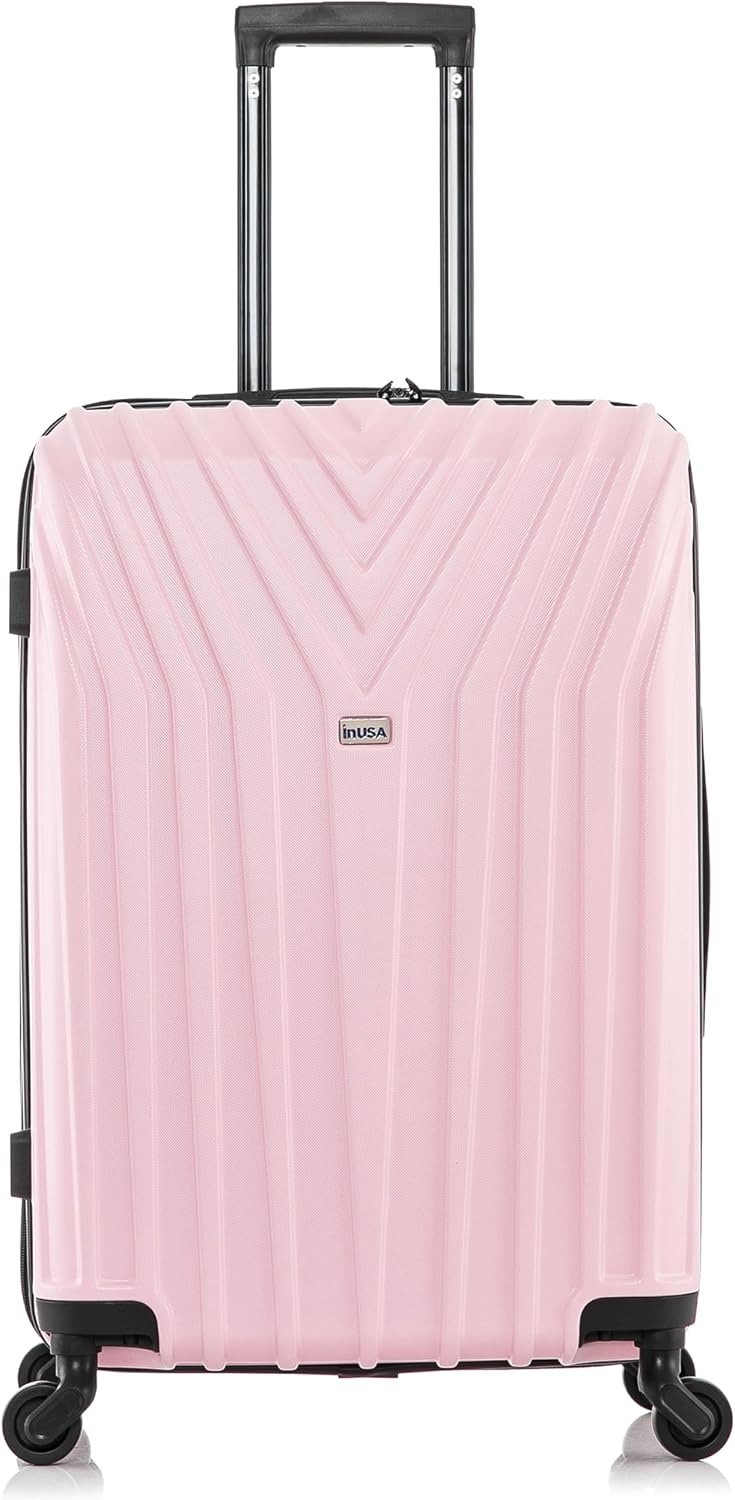 InUSA IUVAS00M-PNK Hardside Suitcase – 24 Inch, Pink – Pink / 24 Inch – product detail