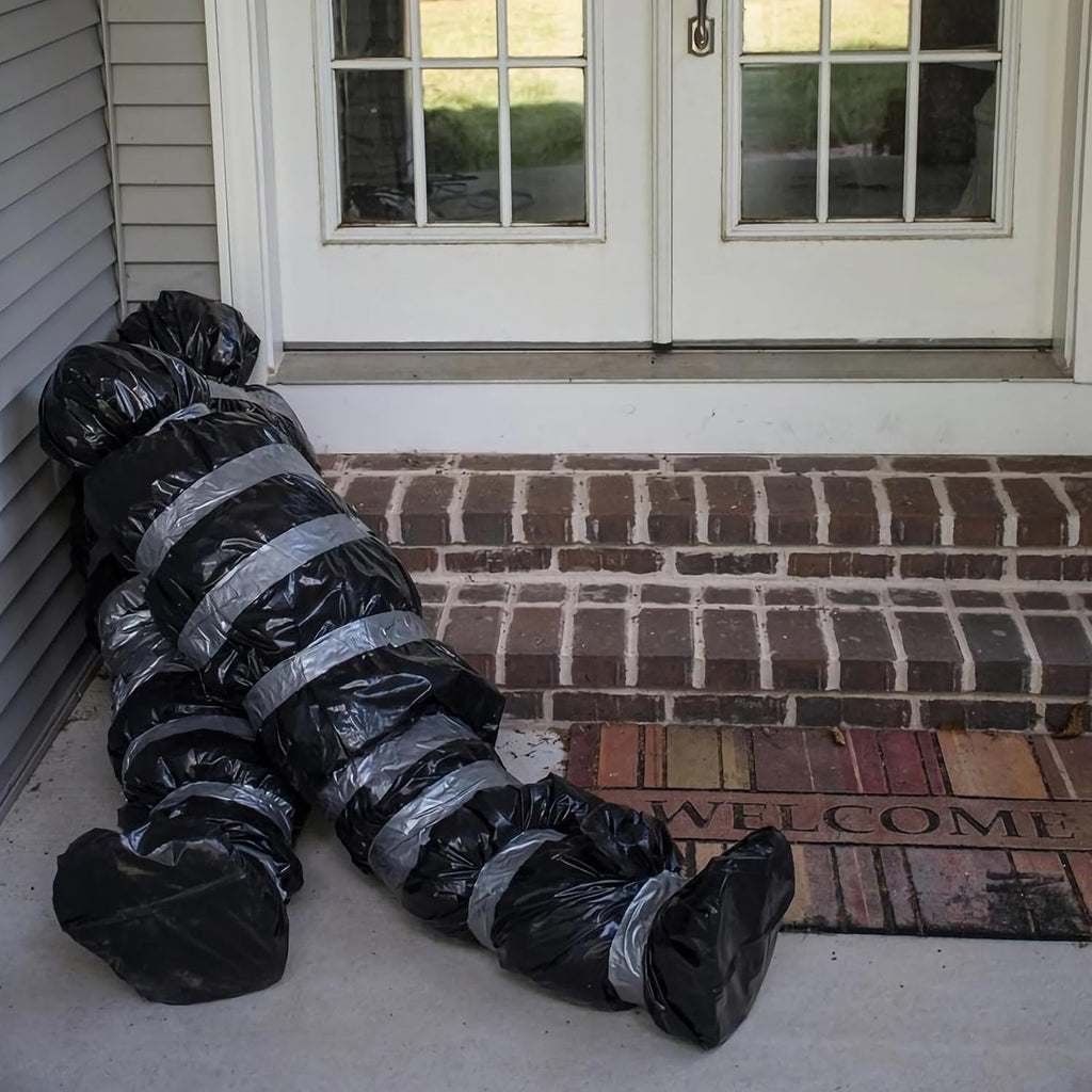 AnanBros JUTU-CD 5-Foot Halloween Inflatable Mannequin & Body Bag Prop Set – Silver,Black – product detail