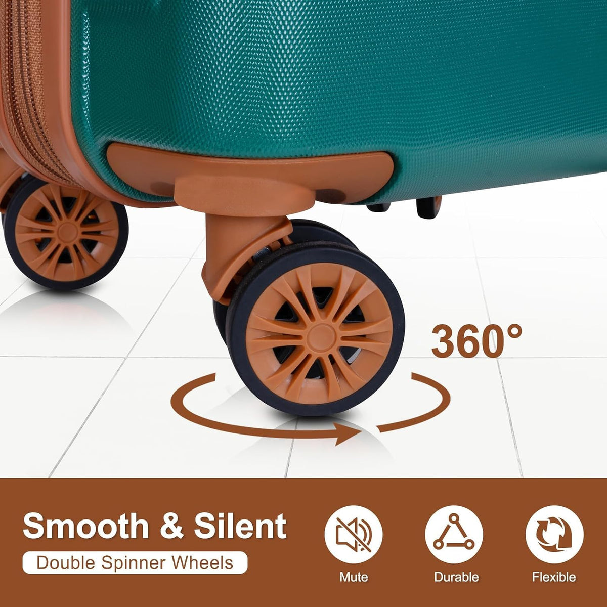 Romswi LGD-4317-RT-1 Suitcase – Medium, Emerald Green – Emerald Green / Medium – product detail
