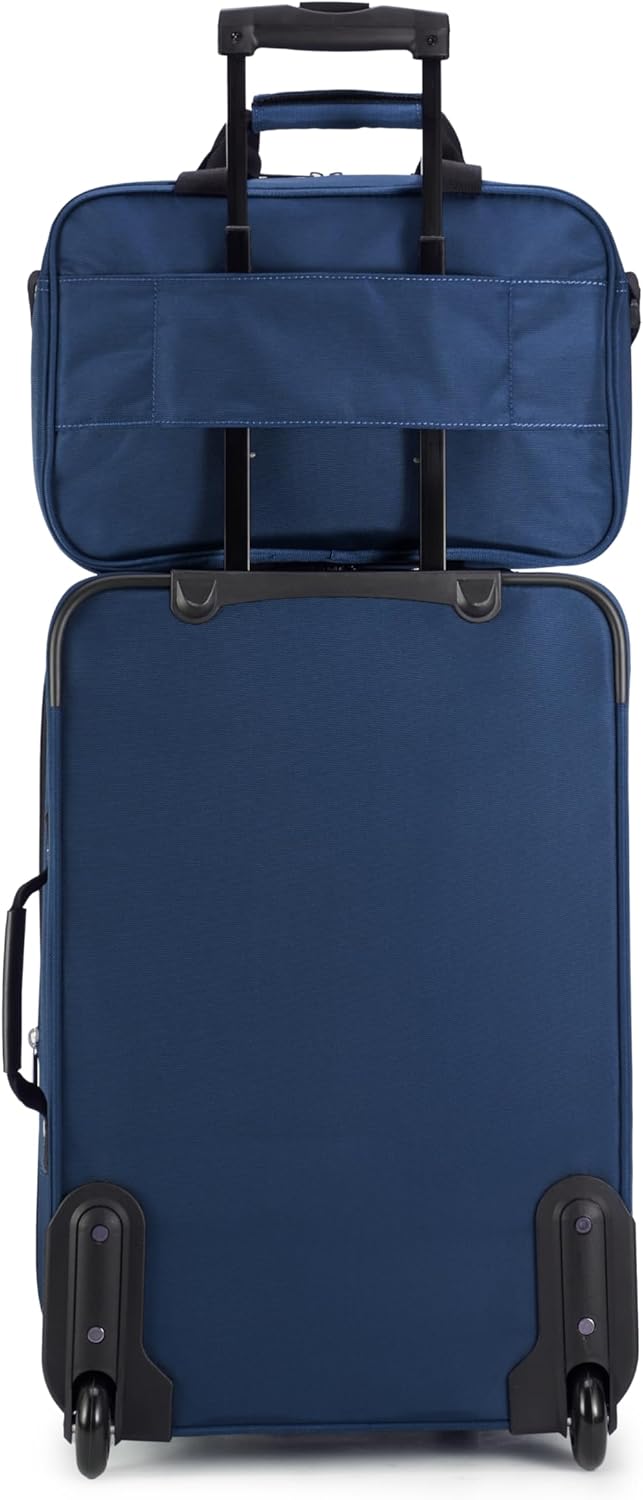Amazon Basics Softside Luggage Set, 23-Inch Suitcase & 15-Inch Tote