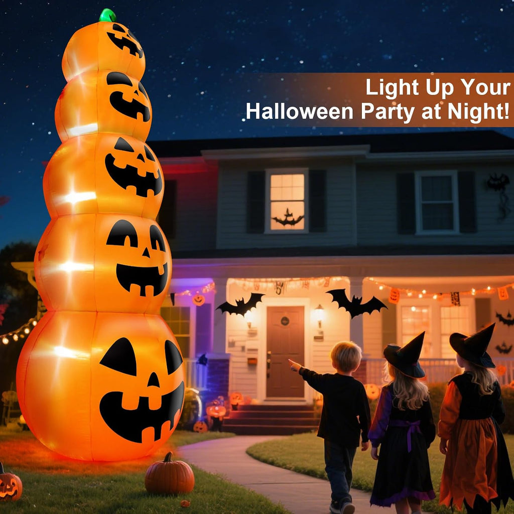 TURNMEON RH-120-2000U4-1 14-Foot Halloween Stacked Pumpkins Inflatable – Multicolor – product detail