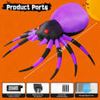 GOOSH 69087 5-Foot Halloween Spider Inflatable – 5 FT Purple – product detail