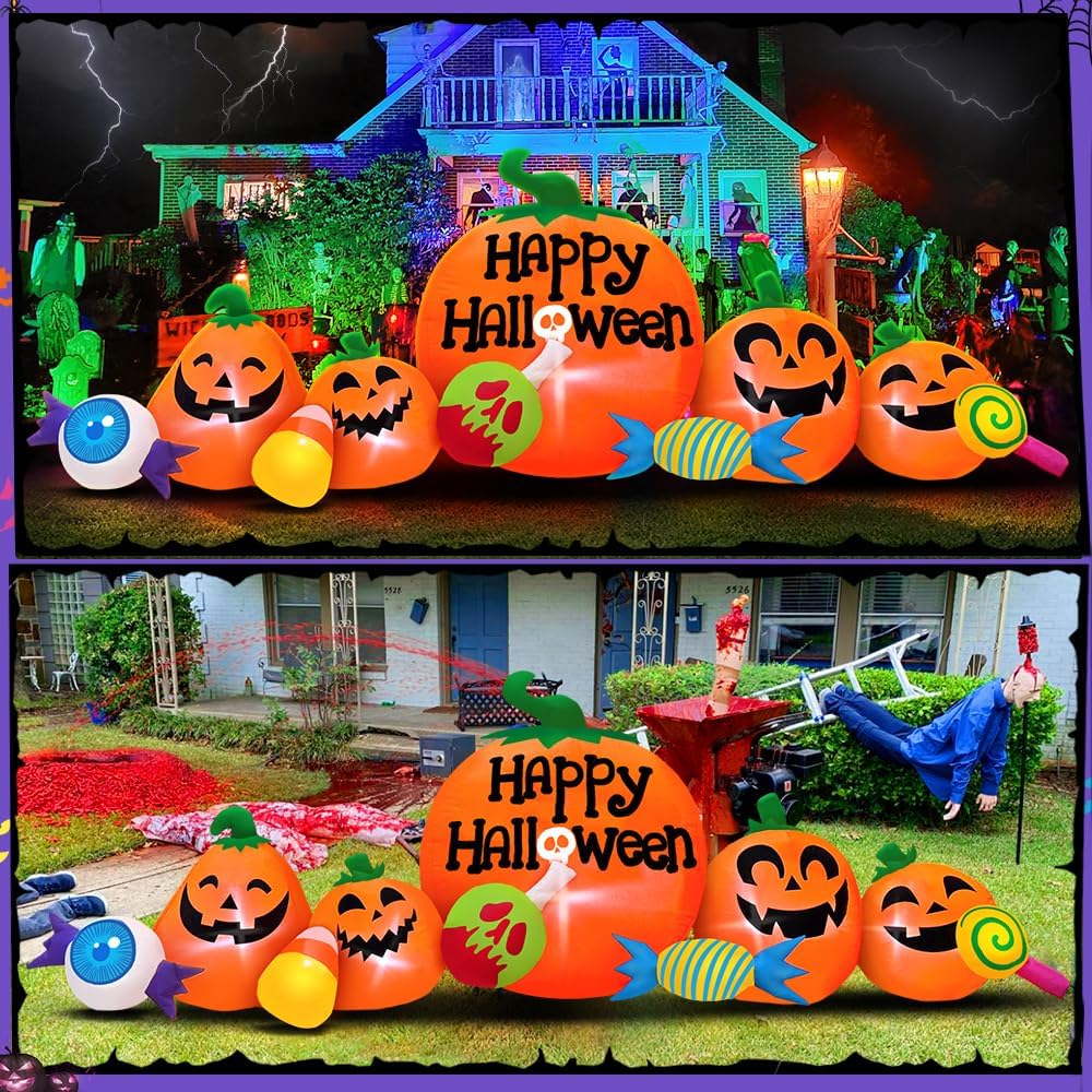 KOOY Halloween Inflatable Decorations – happy pumpkin – product detail