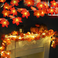 TURNMEON Lighted Maple-Leaf Garlands, 2-Pack