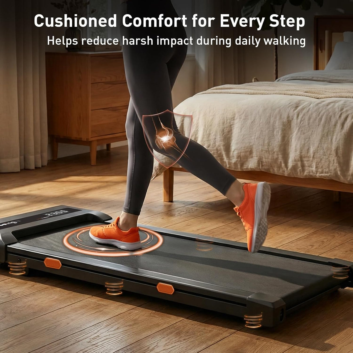 CYBERGOING T10 Under-Desk Walking Treadmill – Black – product detail