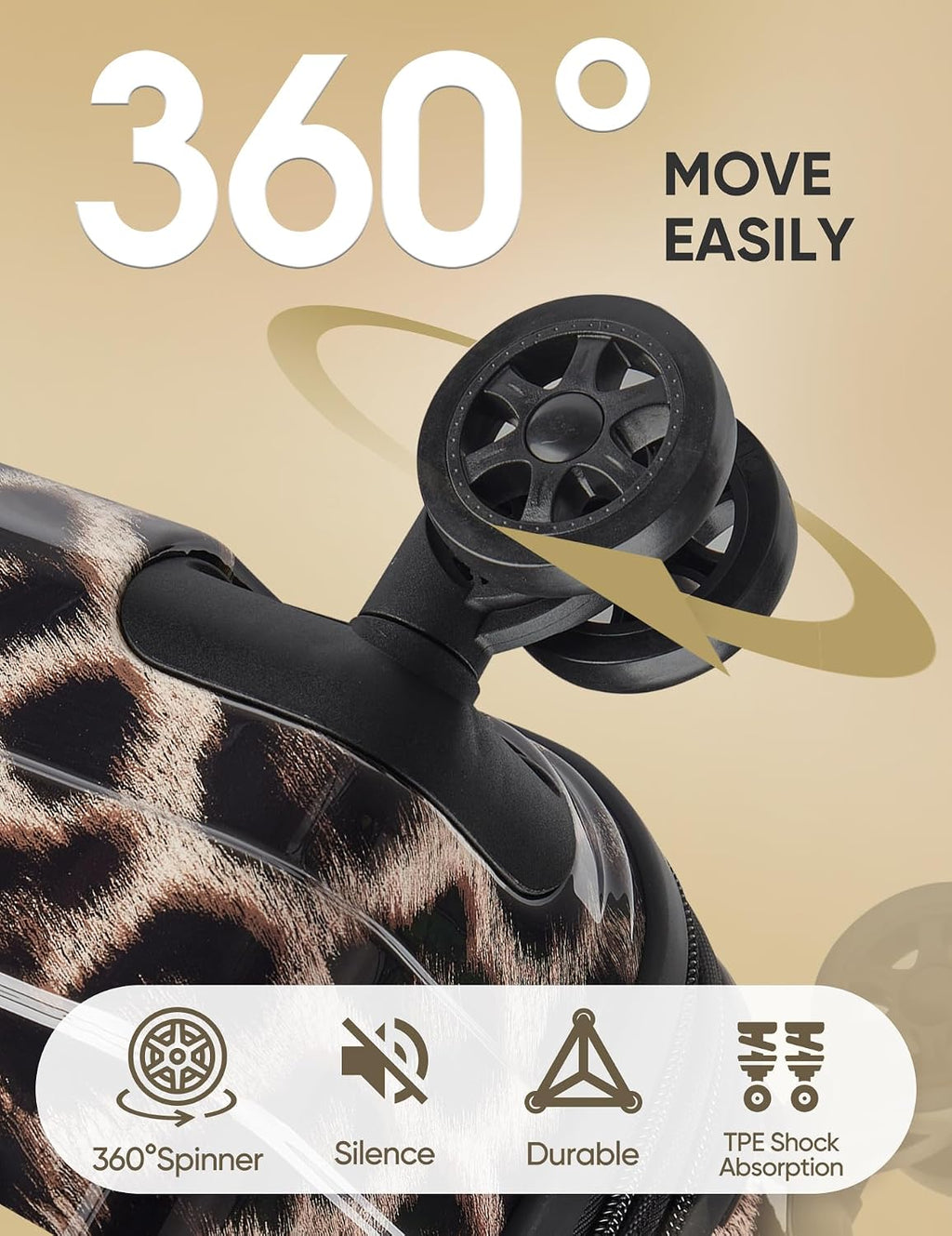 Tolino HW-Wild-20/24in Luggage Set – 2 Sets(20In/24In), Cheetah – Cheetah / 2 Sets(20In/24In) – product detail