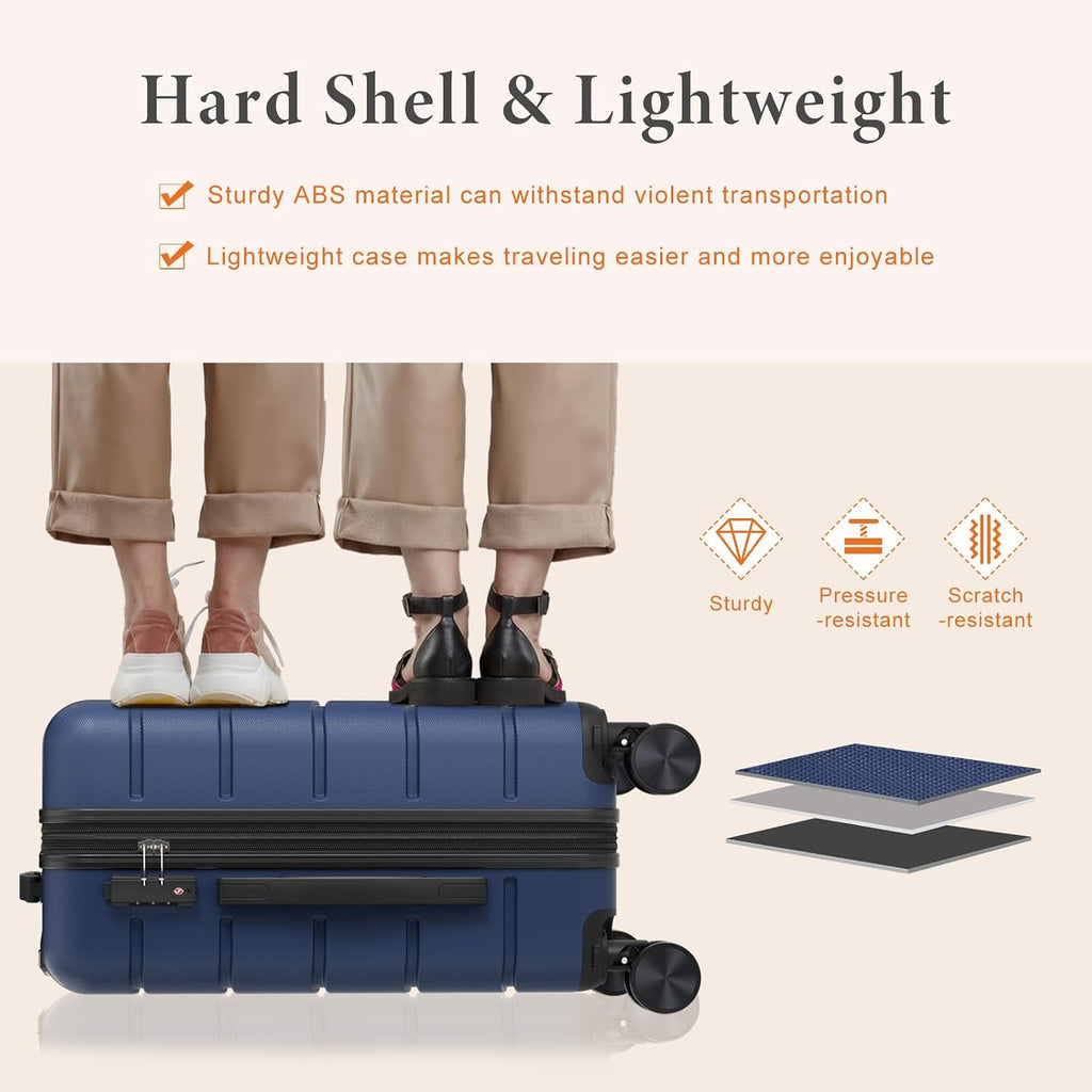 Sweetcrispy T-2LG-20BU-1 Carry-On Suitcase – 20 Inch, Blue – Blue / 20 Inch – product detail