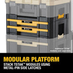 DEWALT DWST17804 TSTAK Double-Drawer Tool Organizer – 17.3 x 12.3 x 6.9 inches (Pack of 1), Black – 17.3 x 12.3 x 6.9 inches (Pack of 1) / Black – product detail