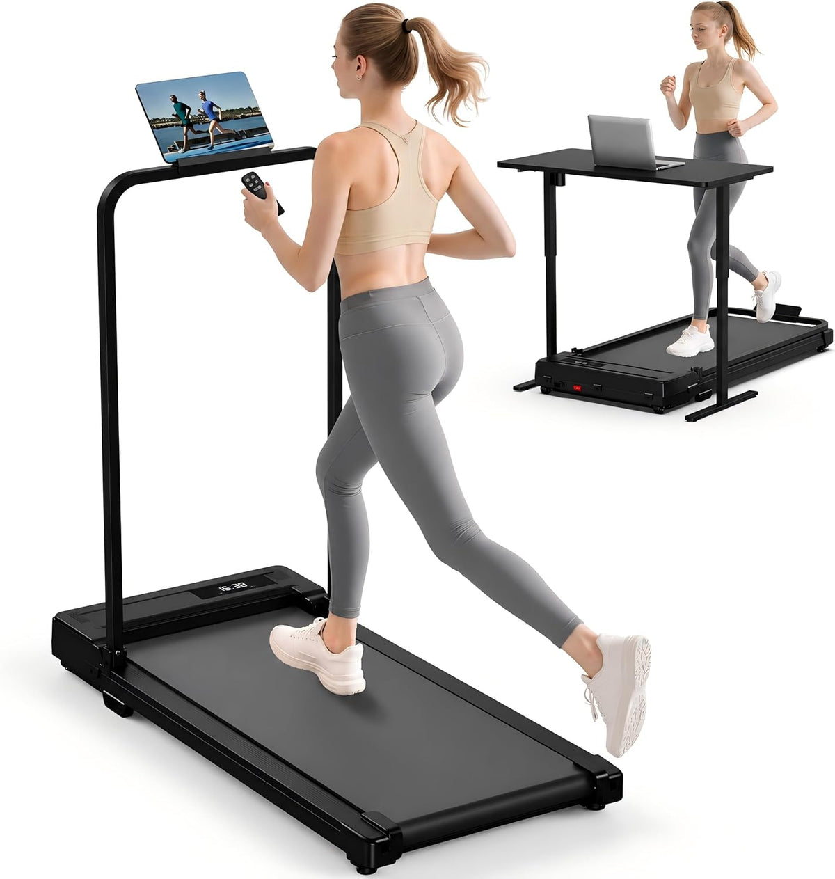 Ulfario LF-X2DF Walking Treadmill – Deep Black