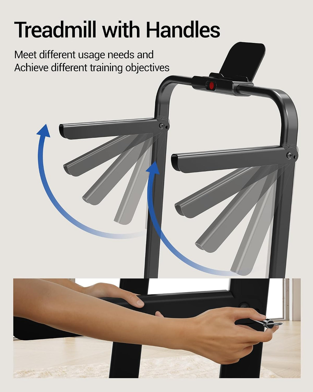 CURSOR FITNESS X5F Folding Walking Treadmill with Handles