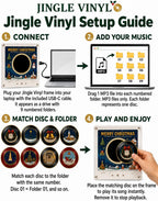 Christmas Vinyl Player Fridge Record NFC Magnetic Music Box Set · 4