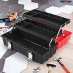 MAXPOWER MXP58 16-Inch Three-Tier Folding Tool Box – Red – product detail