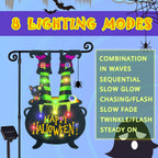 FLAGMESAGE 01 Solar-Lighted Halloween Witch Feet Garden Flag – 12x18 Inch, Witch Feet-Multi Colored-12x18 – Witch Feet-Multi Colored-12x18 / 12x18 Inch – product detail