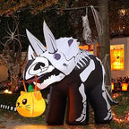 COMIN CO-69429 6.5-Foot Halloween Skeleton Dinosaur Inflatable – Black
