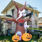 GOOSH 69461 12-Foot Halloween Dead Tree & Pumpkin & Ghost Inflatable – Brown – product detail