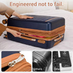 Kono 2574 Suitcase – Checked-Large 28-Inch, Navy – Navy / Checked-Large 28-Inch – product detail
