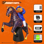 COMIN 69468 6-Foot Halloween Headless Horseman Inflatable – blue – product detail